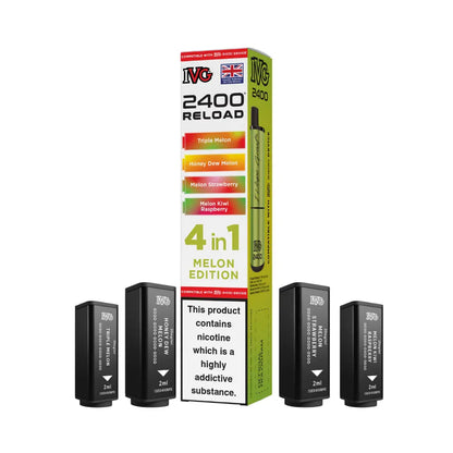 IVG 2400 Reload 4-in-1 Prefilled Pods Tidal Vape
