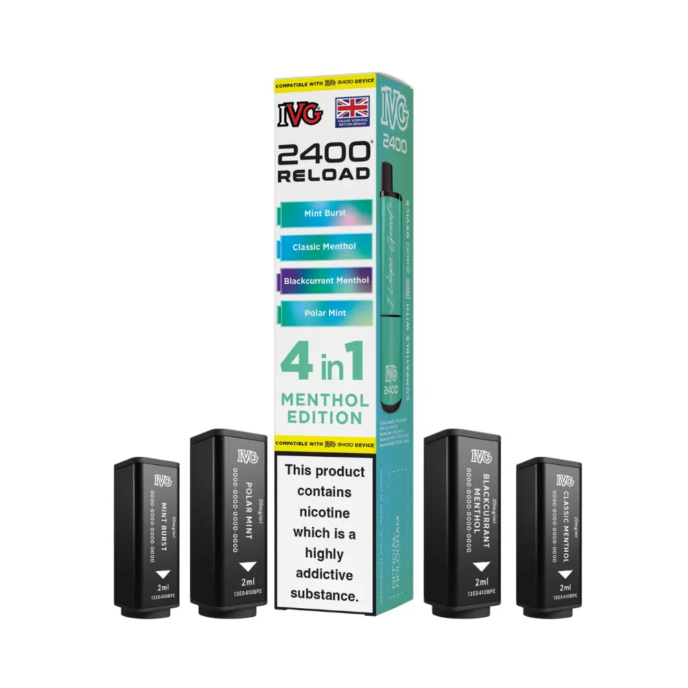 IVG 2400 Reload 4-in-1 Prefilled Pods Tidal Vape