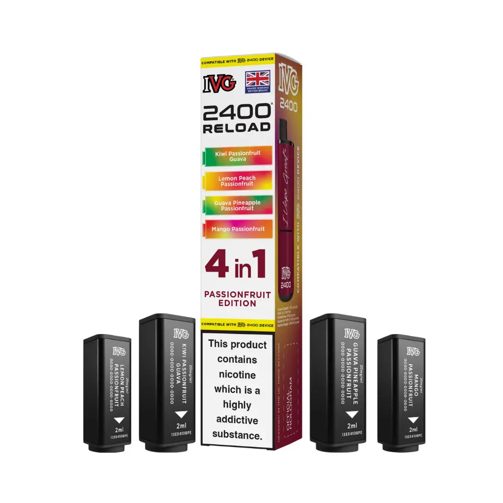 IVG 2400 Reload 4-in-1 Prefilled Pods Tidal Vape