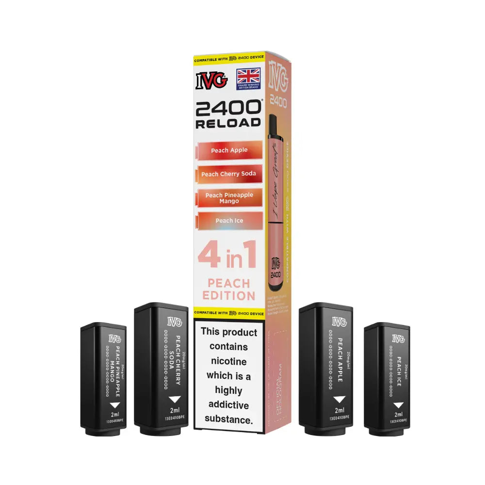 IVG 2400 Reload 4-in-1 Prefilled Pods Tidal Vape