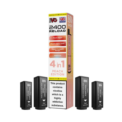 IVG 2400 Reload 4-in-1 Prefilled Pods Tidal Vape