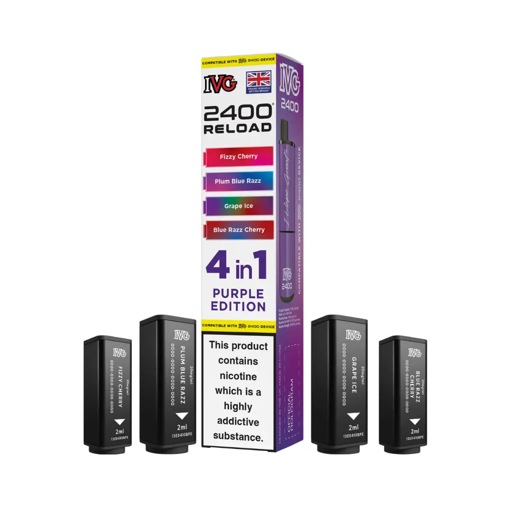 IVG 2400 Reload 4-in-1 Prefilled Pods Tidal Vape