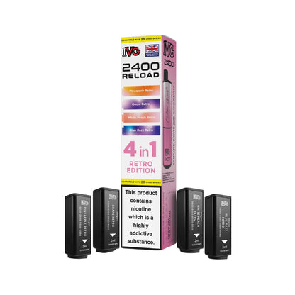 IVG 2400 Reload 4-in-1 Prefilled Pods Tidal Vape