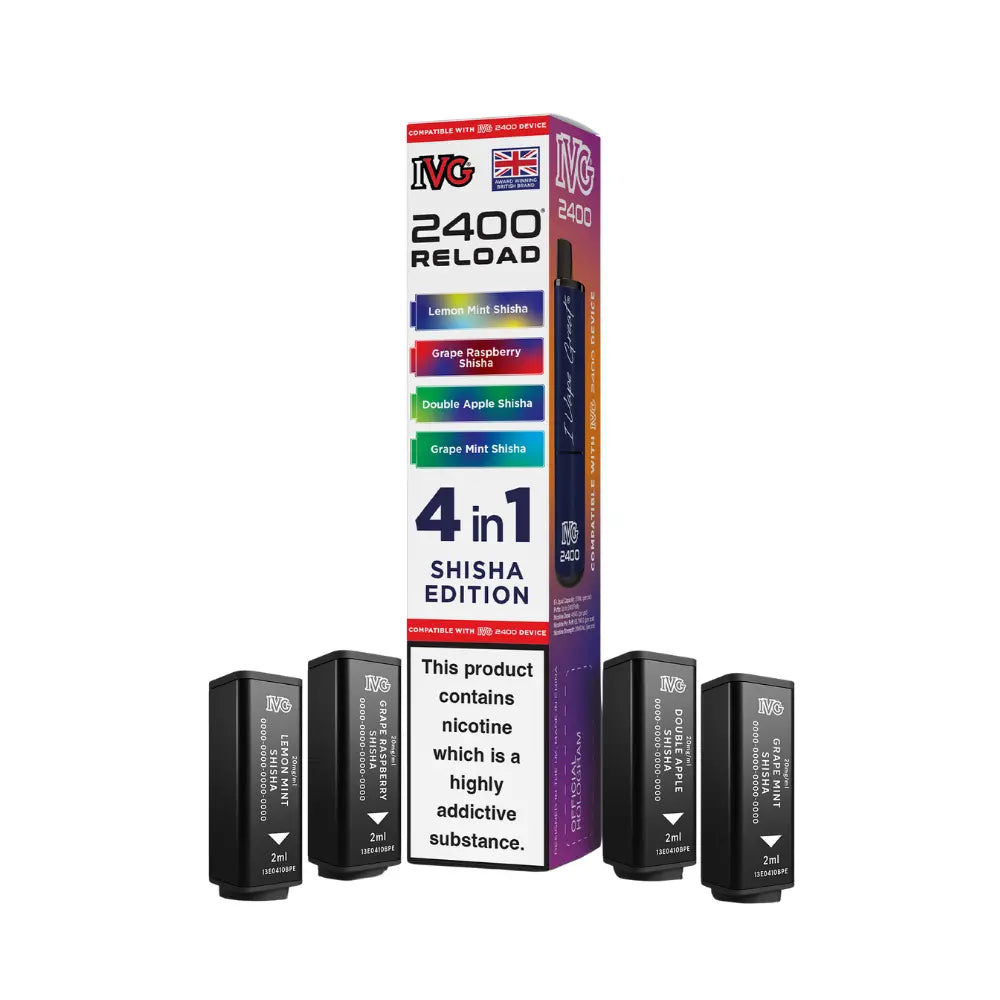IVG 2400 Reload 4-in-1 Prefilled Pods Tidal Vape