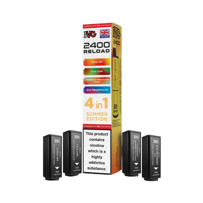 IVG 2400 Reload 4-in-1 Prefilled Pods Tidal Vape