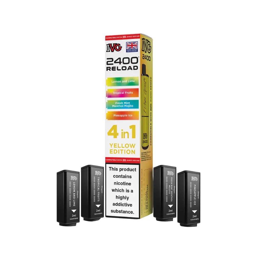 IVG 2400 Reload 4-in-1 Prefilled Pods Tidal Vape