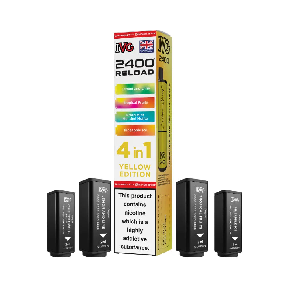IVG 2400 Reload 4-in-1 Prefilled Pods Tidal Vape