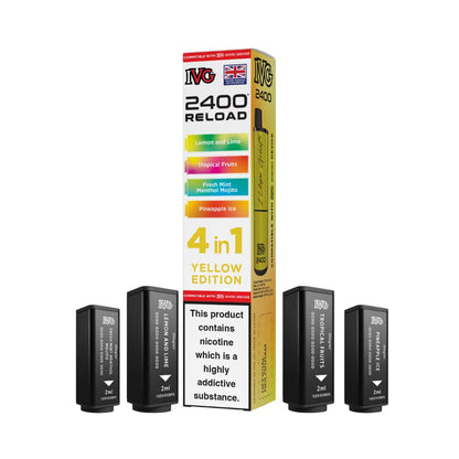 IVG 2400 Reload 4-in-1 Prefilled Pods Tidal Vape