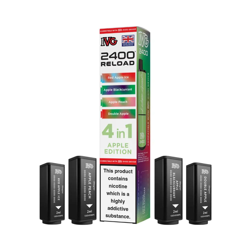 IVG 2400 Reload 4-in-1 Prefilled Pods Tidal Vape