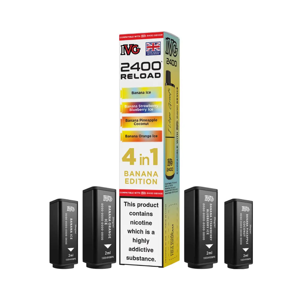 IVG 2400 Reload 4-in-1 Prefilled Pods Tidal Vape