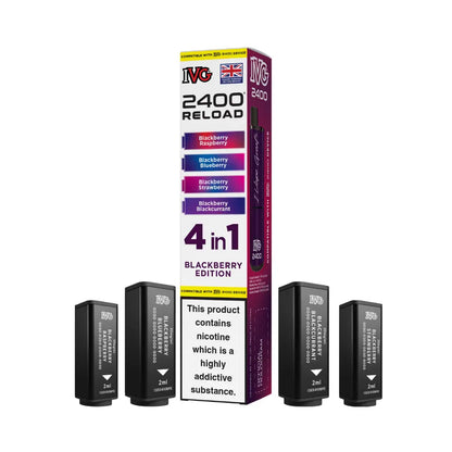 IVG 2400 Reload 4-in-1 Prefilled Pods Tidal Vape