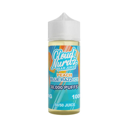 Iced Peach Blue Razz 100ml Shortfill by Cloud Nurdz