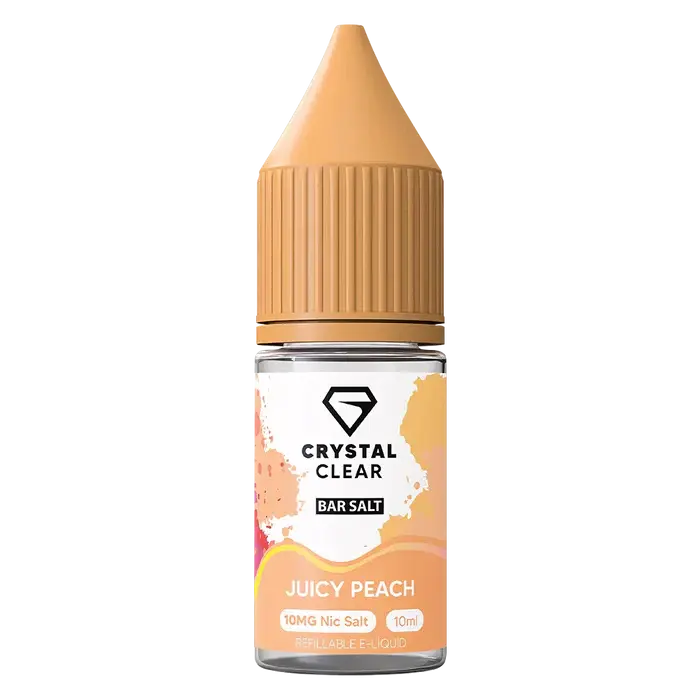 Juicy Peach Nic Salt by Crystal Clear Bar Salts Crystal Clear