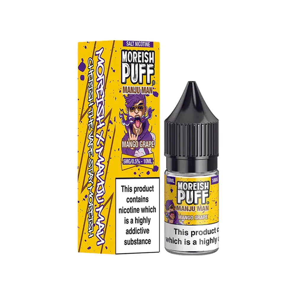 Mango Grape Moreish Puff Manju Man 10ml Nic Salt Moreish Puff