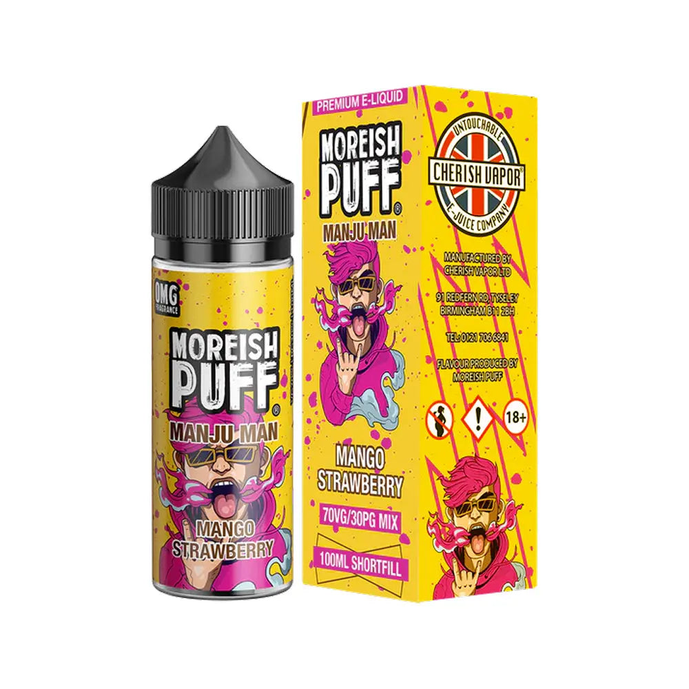 Mango Strawberry Moreish Puff Manju Man 100ml Shortfill