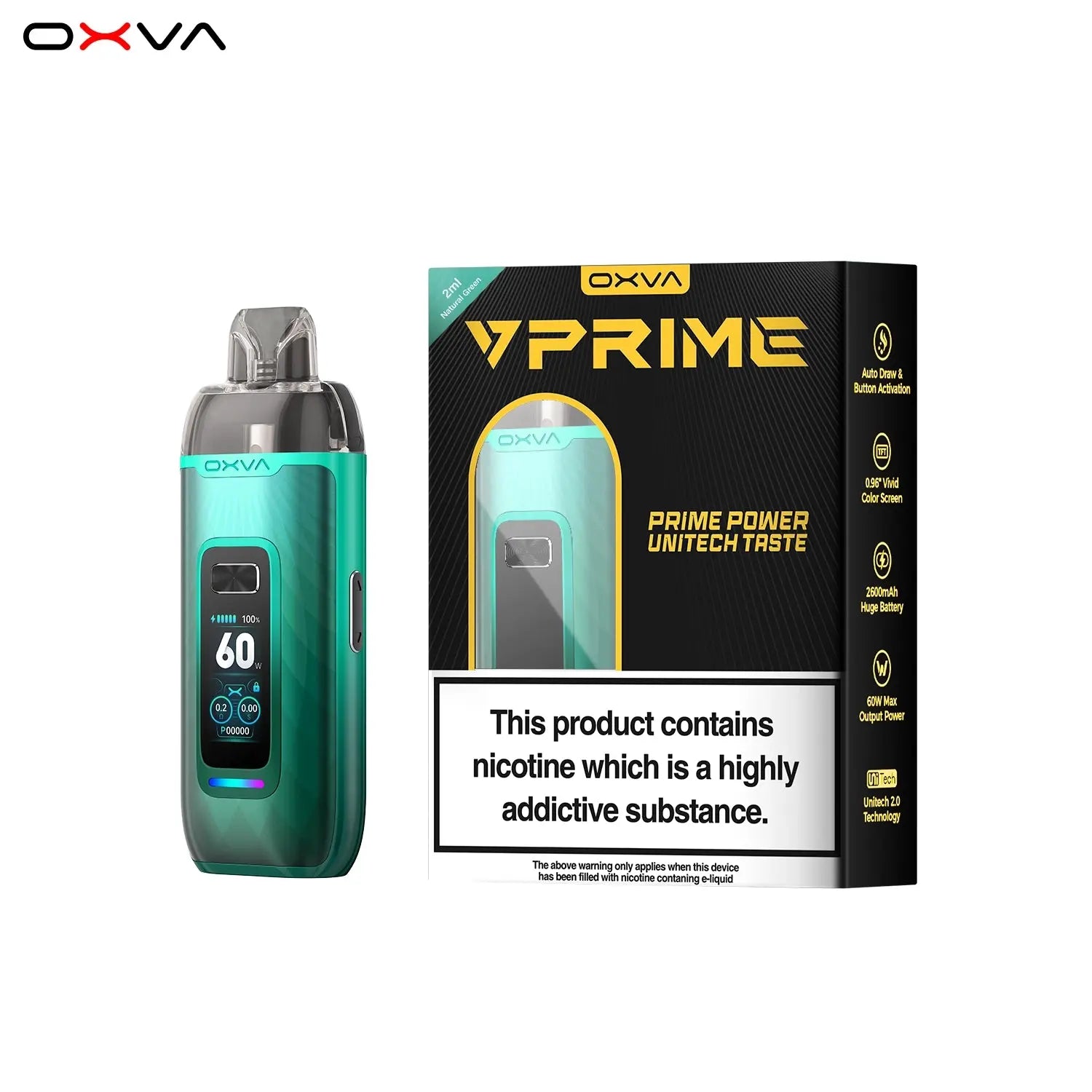 OXVA VPrime Pod Kit | Vivid 0.96-inch color screen OXVA VPrime Pod Kit | Vivid 0.96-inch color screen