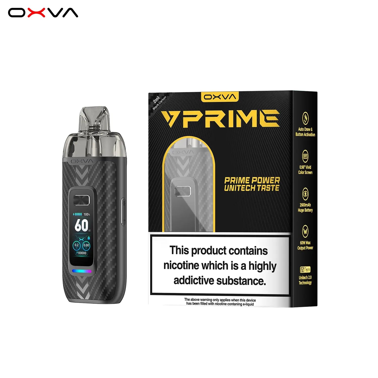 OXVA VPrime Pod Kit | Vivid 0.96-inch color screen OXVA VPrime Pod Kit | Vivid 0.96-inch color screen