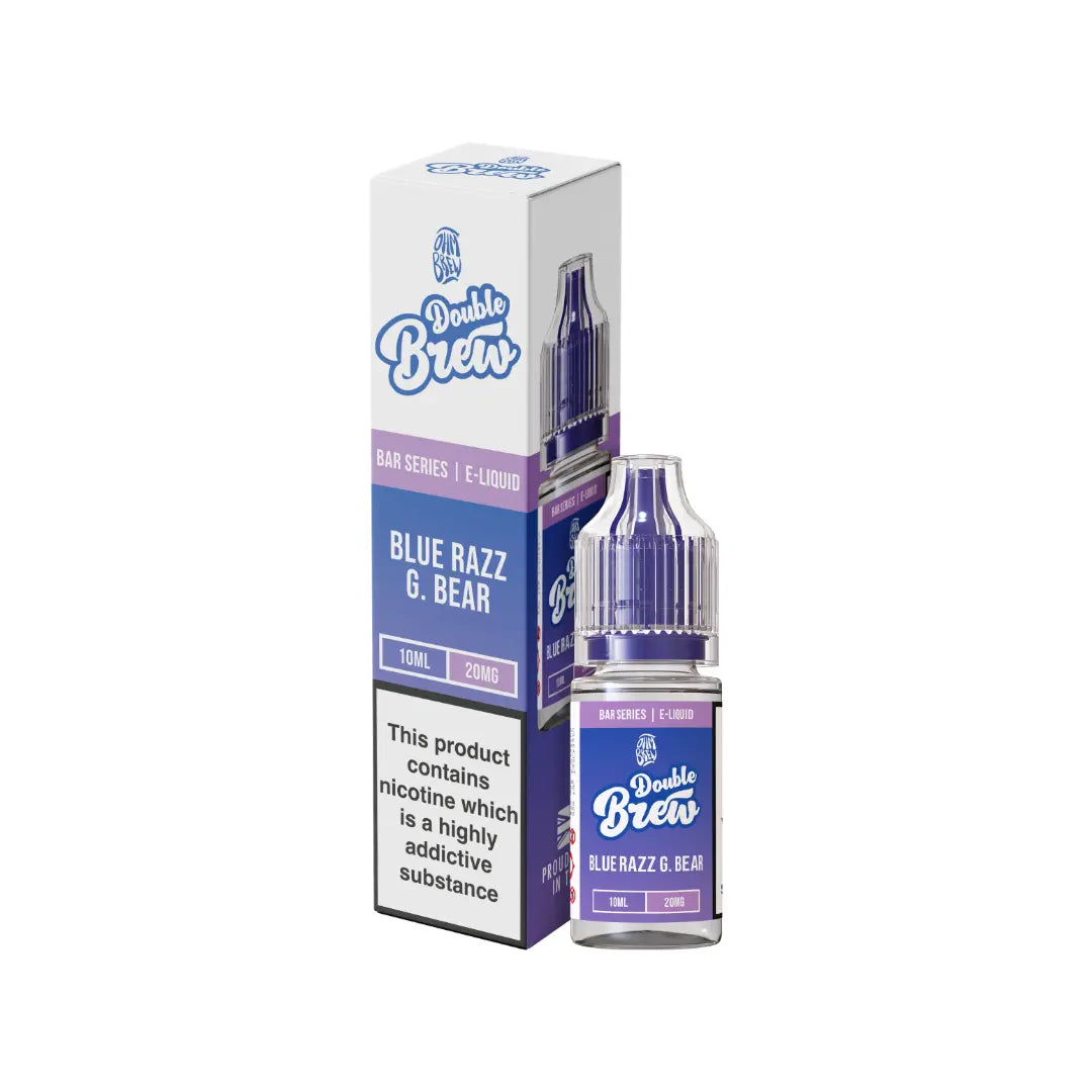 Ohm Brew Double Brew Blue Razz G. Bear 10ml Nic Salt E-Liquid