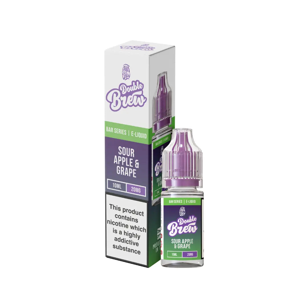 Ohm Brew Double Brew Sour Apple and Grape 10ml Nic Salt E-Liquid