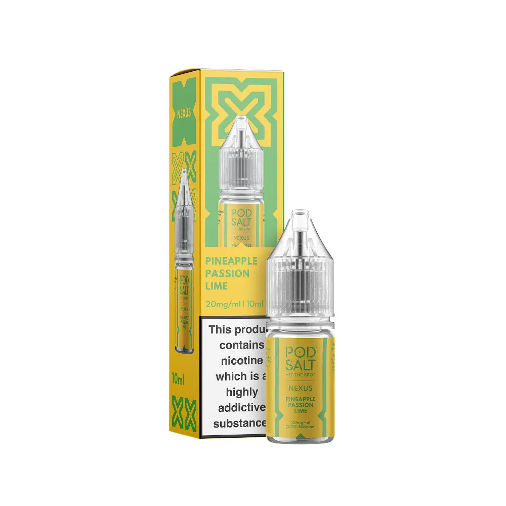 Pineapple Passion Lime Nicotine Salt 10ml E-Liquid by Pod Salt Nexus Pod Salt