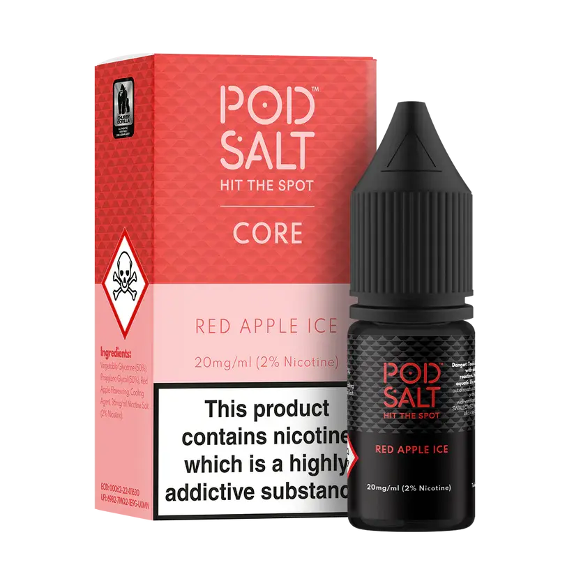 Red Apple Ice Nic Salt E-Liquid by Pod Salt Pod Salt