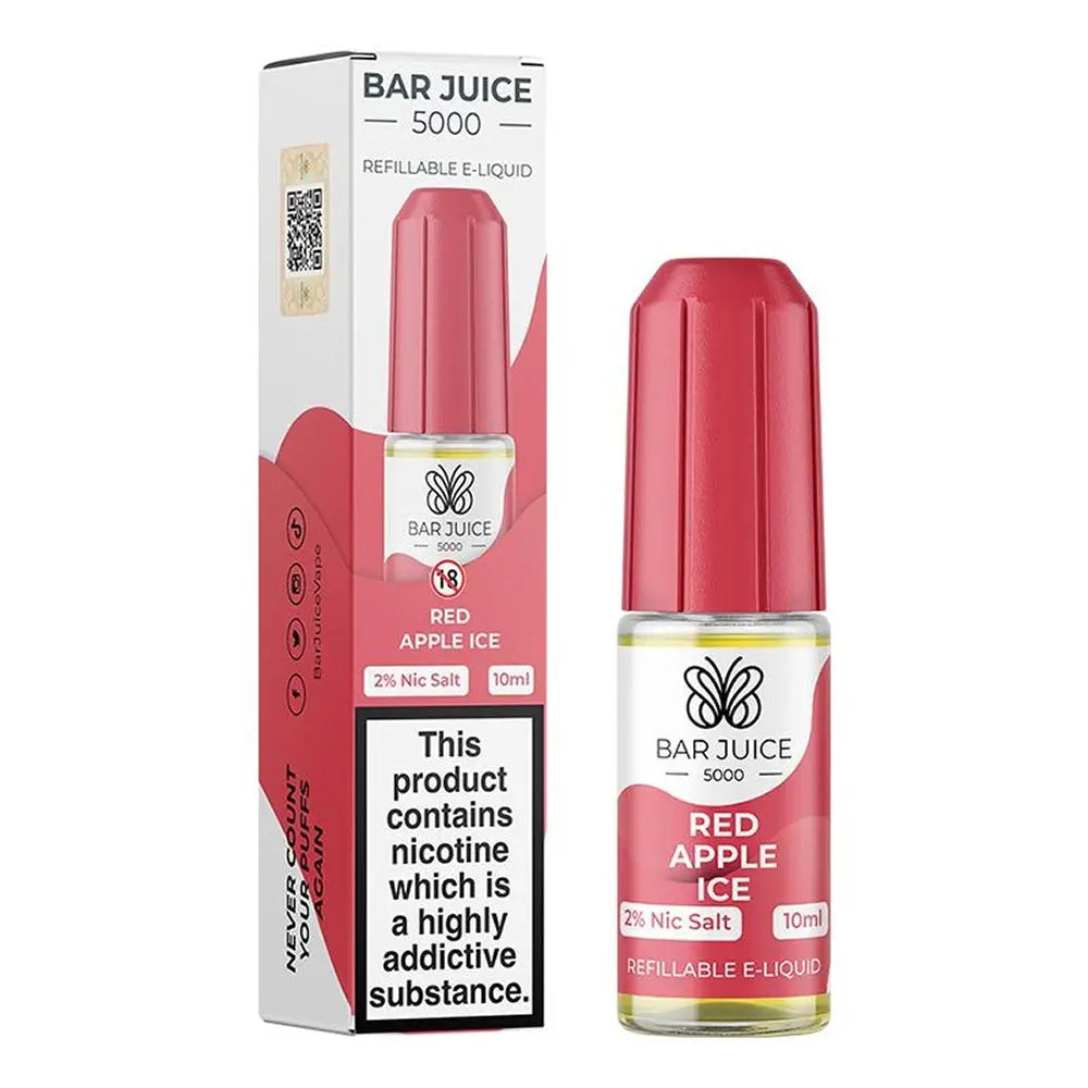 Red Apple Ice Nic Salt E-liquid by Bar Juice 5000 Barjuice