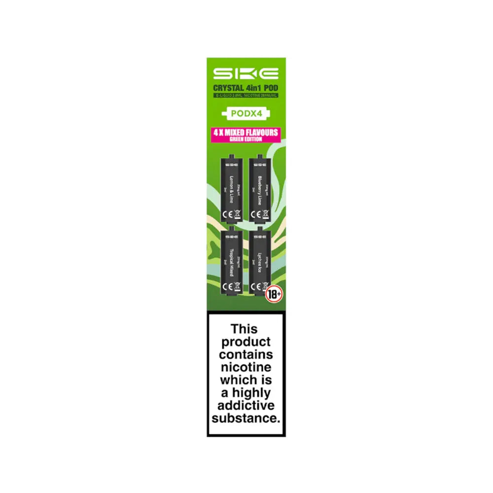 ske crystal 2400 4 in 1 pod vape kit SKE Crystal 2400 4 in 1 Prefilled Pods