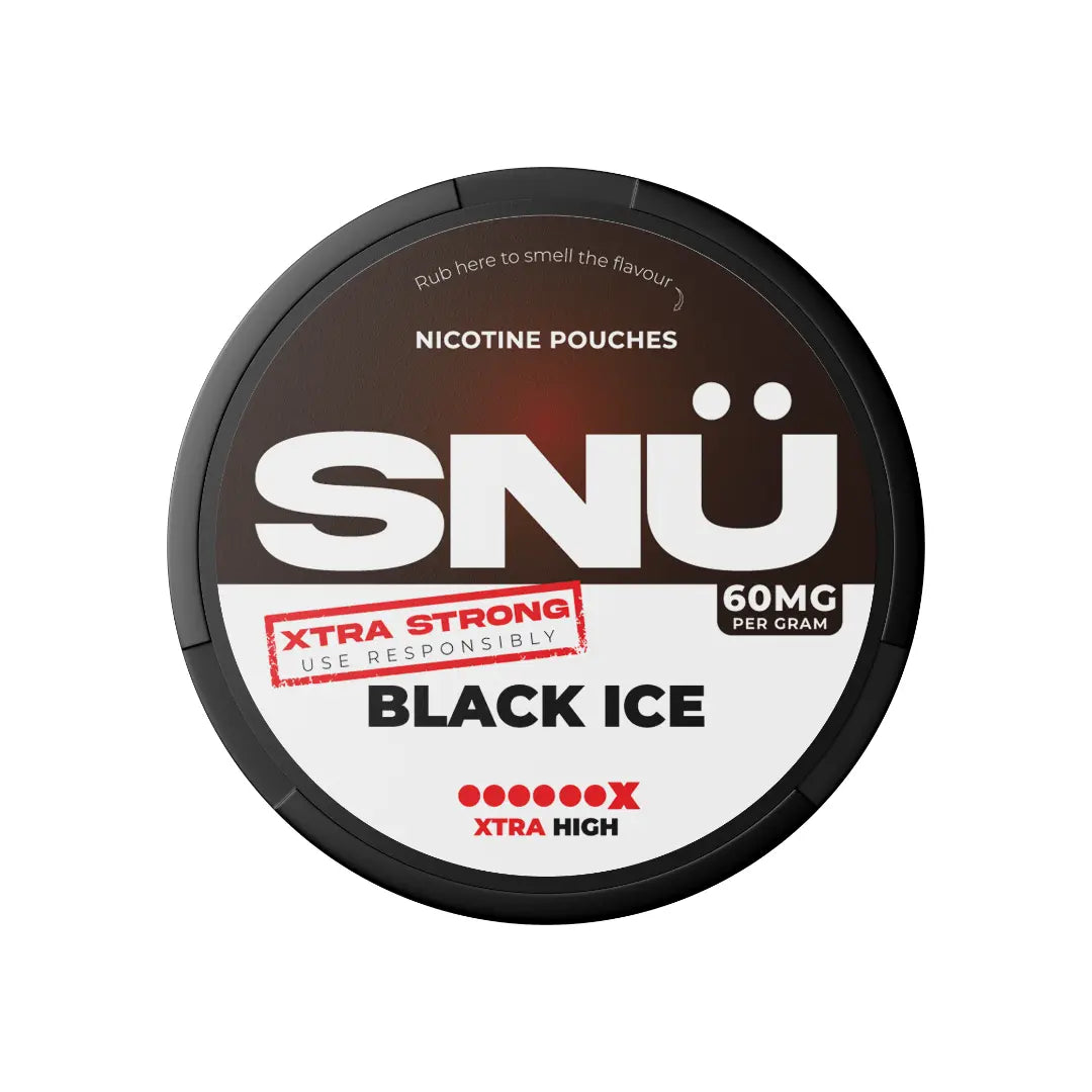 SNU Black Ice Xtra Strong Nicotine Pouches by Bar Juice