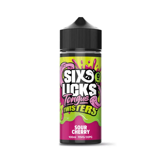Sour Cherry 100ml Shortfill by Six licks Tongue Twister