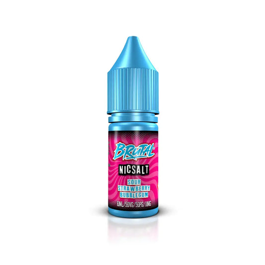 Sour Strawberry Bubblegum 10ml nic salt by Just Juice Brutal