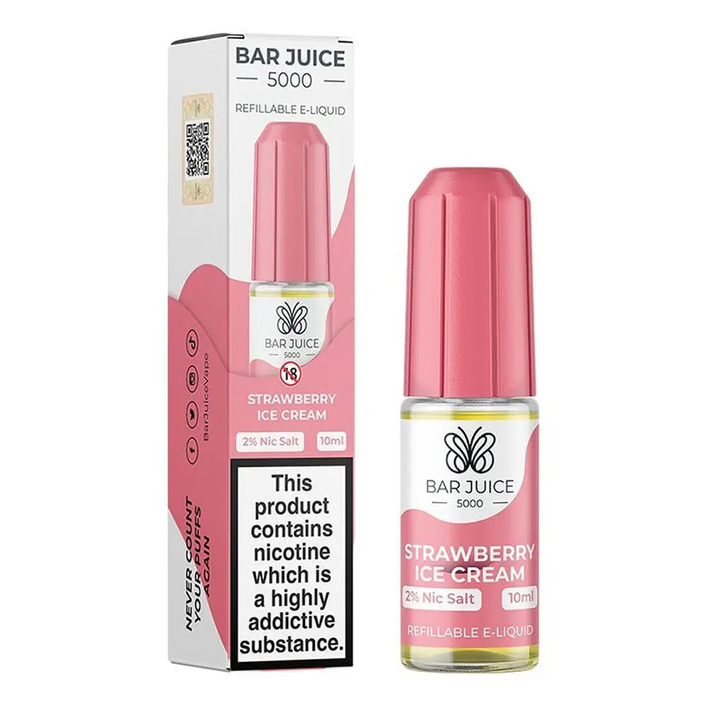 Strawberry Ice Cream Nic Salt E-Liquid by Bar Juice 5000 Barjuice
