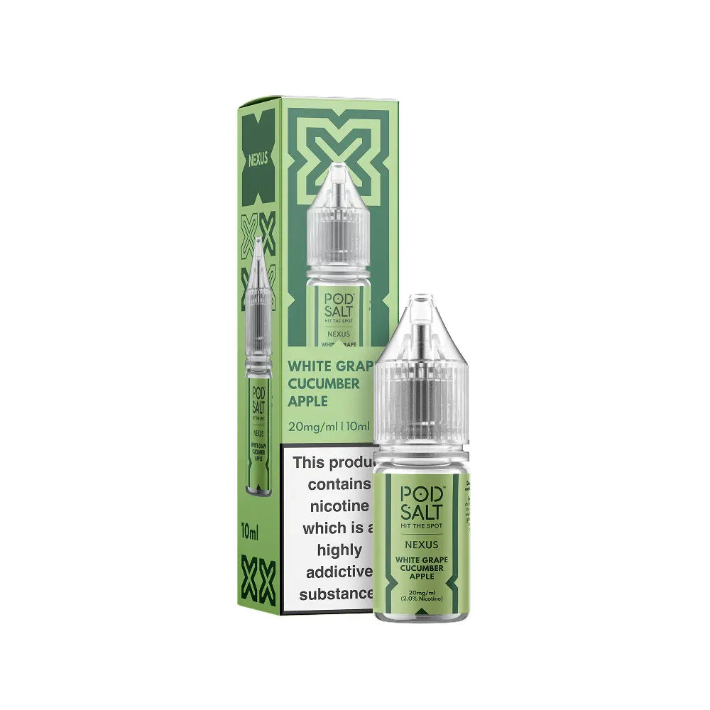 White Grape Cucumber Apple Nicotine Salt 10ml E-Liquid by Pod Salt Nexus Pod Salt