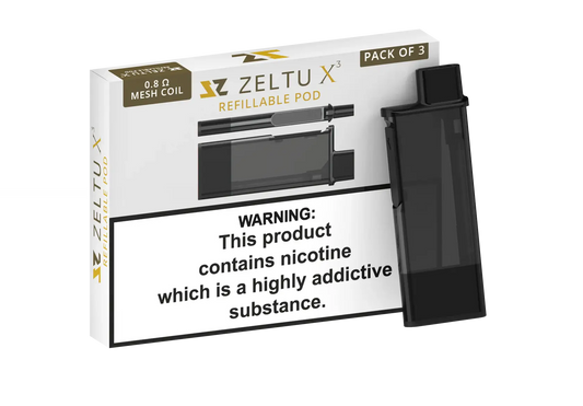 Zeltu X3 Refillable Pods - Pk of 3
